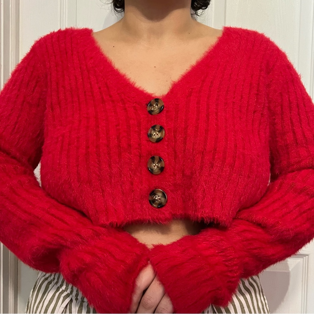 Urban Outfitters Mohair Cropped Cardigan